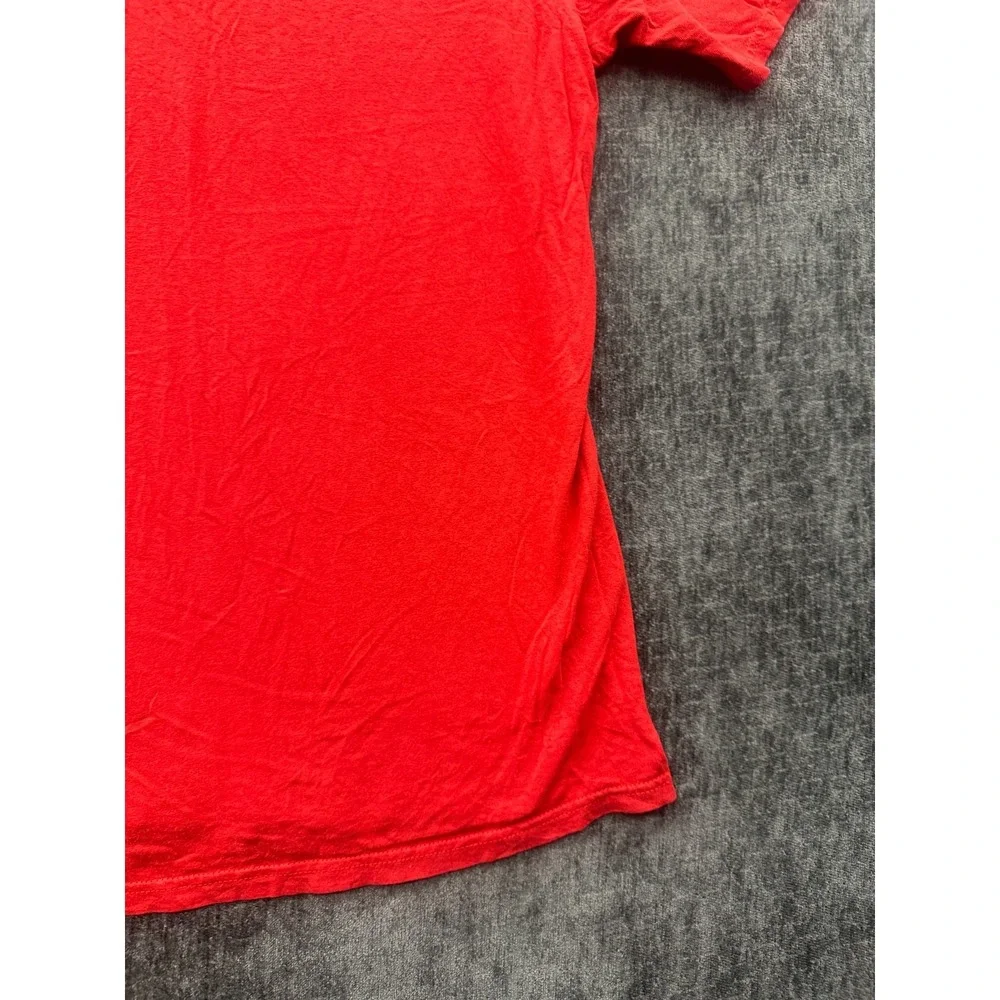 Adidas Go To Tee Shirt Mens Medium Red Short Sleeve Crew Neck Cotton Performance